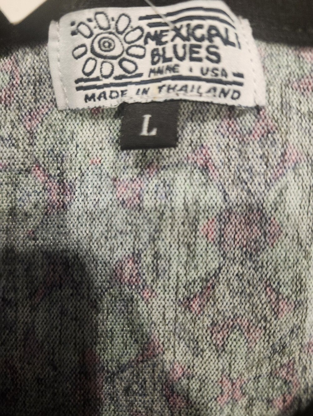 Mexicali Blues Jenna Dress Green Large Boho Casual Tunic Dress Geometric Print - Picture 5 of 8